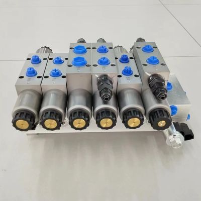 24V 6 ব্যাংক হাইড্রোলিক ভালভ Manifolds জন্য Solenoid ভালভ ইস্পাত ব্লক
