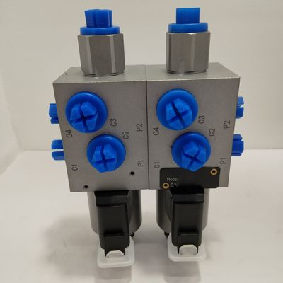 36W ইলেকট্রিক হাইড্রোলিক সোলিনয়েড ভালভ 12v 6 ওয়ে 2 অবস্থান ডাবল ভালভ